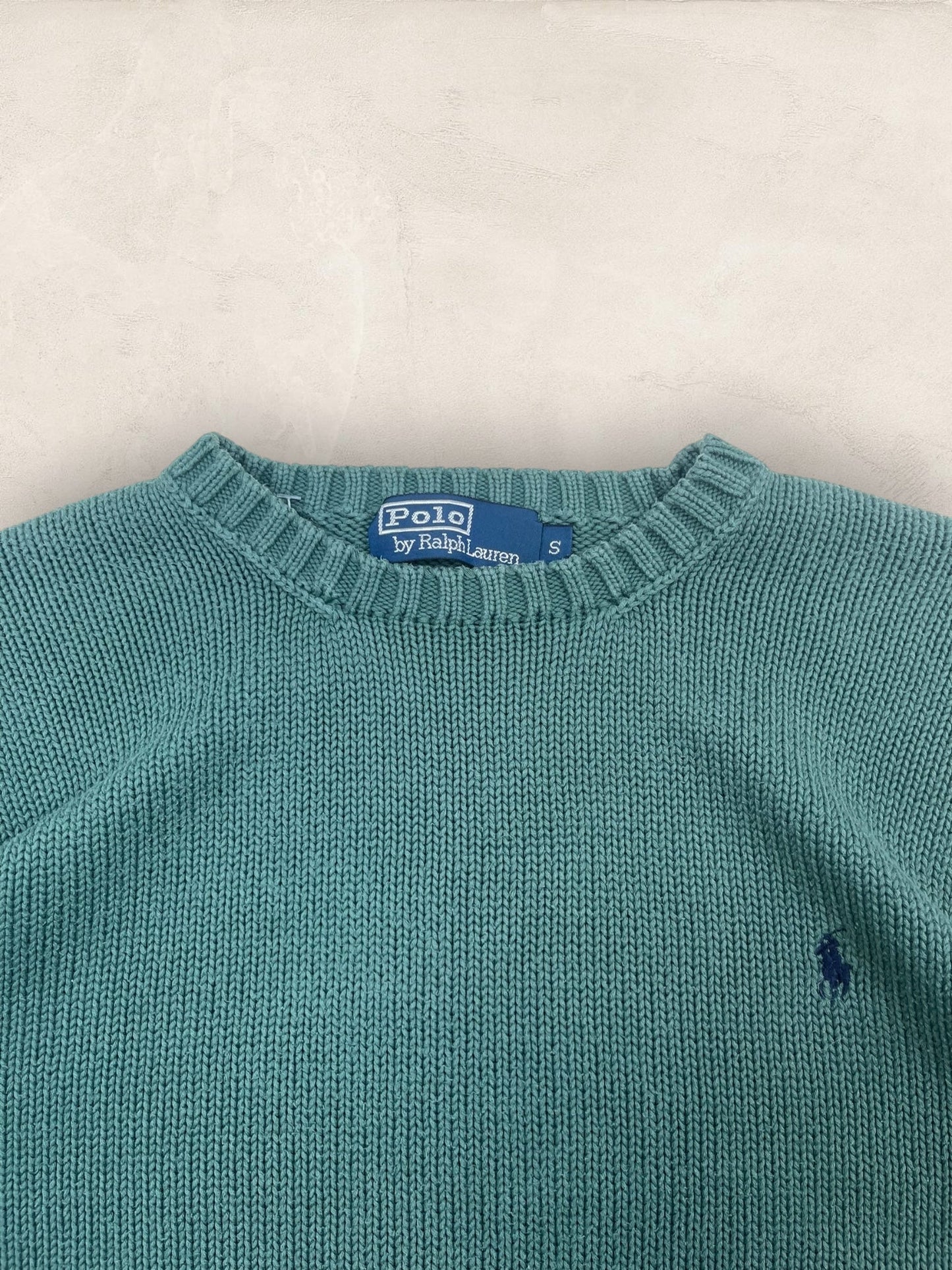 Pull Homme Col Rond Ralph Lauren Vert S Coton Ref:4042 - Vert - S - amifrip