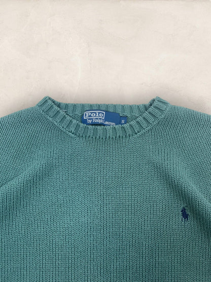 Pull Homme Col Rond Ralph Lauren Vert S Coton Ref:4042 - Vert - S - amifrip