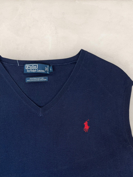 Pull Homme sans manches Ralph Lauren Bleu Marine L Ref:4029 - Bleu Marine - L - amifrip