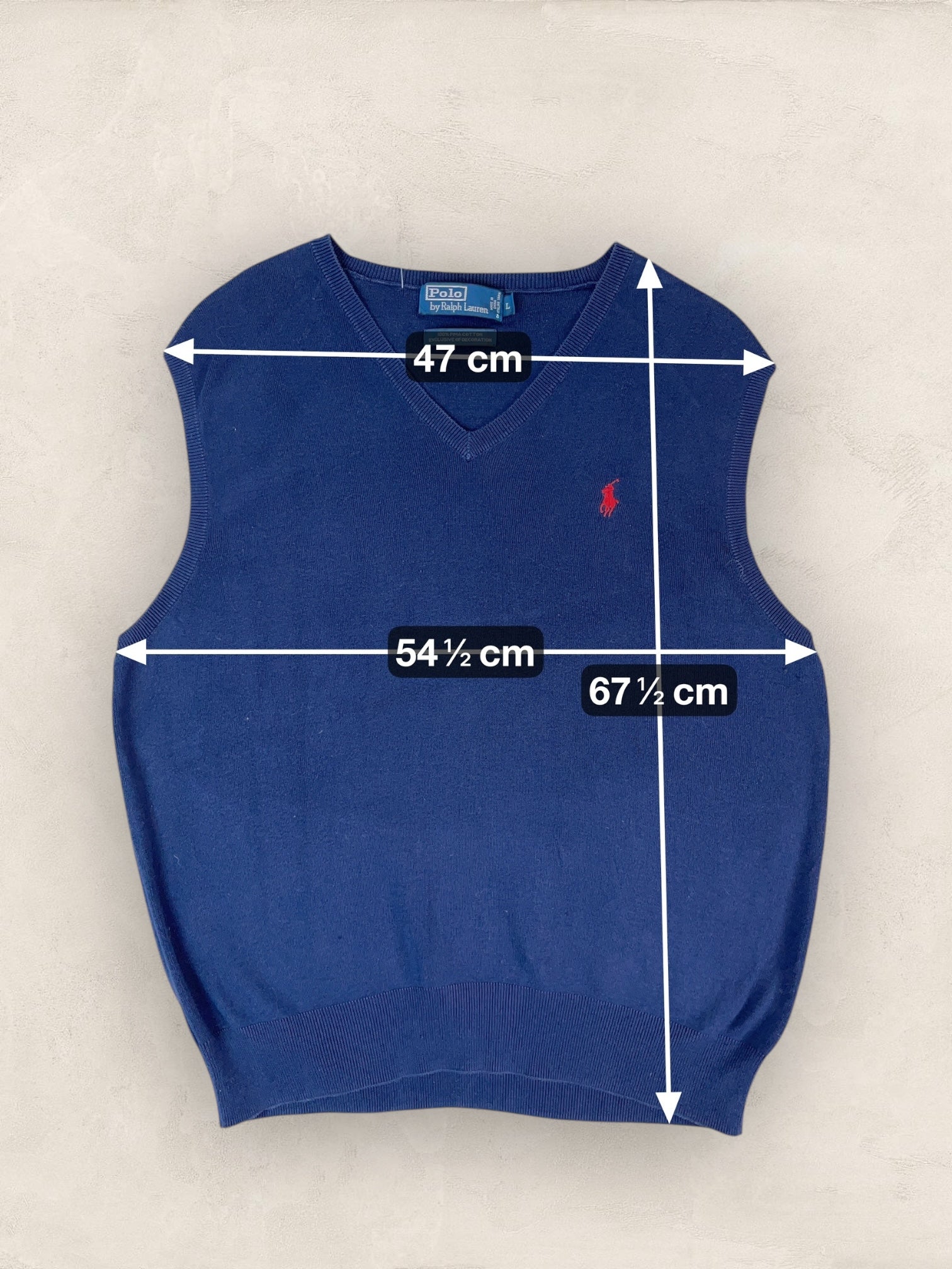 Pull Homme sans manches Ralph Lauren Bleu Marine L Ref:4029 - Bleu Marine - L - amifrip