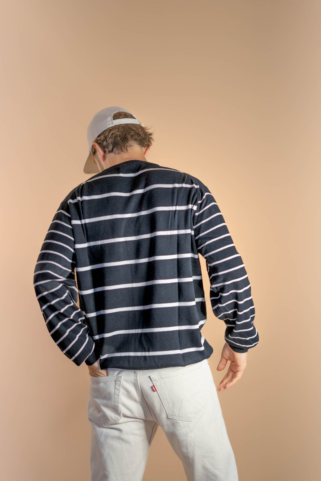 Pull Lacoste Homme à Rayures 425 - NOIR - L - amifrip - Friperie en ligne et vêtements vintage