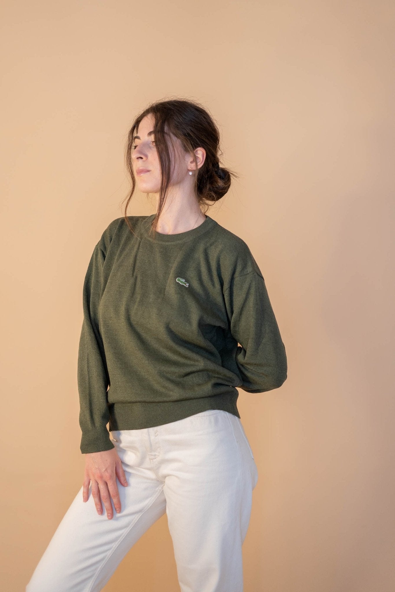 Pull Lacoste Vintage Femme 405 - KAKI - S - amifrip - Friperie en ligne et vêtements vintage