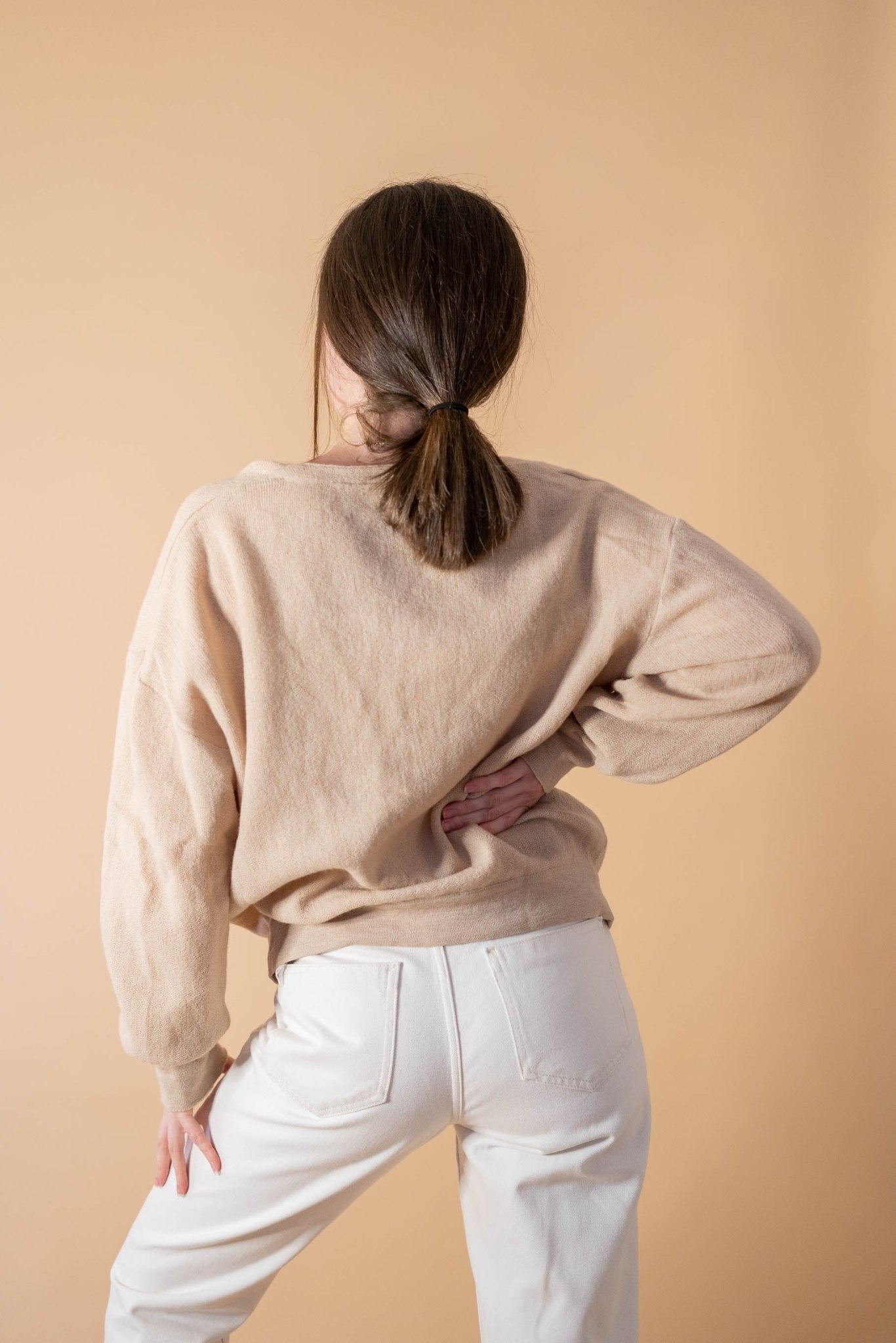 Pull Lacoste Vintage Femme 419 - BEIGE - M - amifrip - Friperie en ligne et vêtements vintage