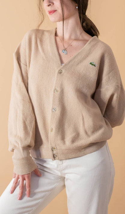 Pull Lacoste Vintage Femme 419 - BEIGE - M - amifrip - Friperie en ligne et vêtements vintage