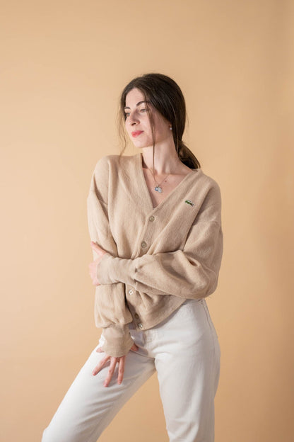 Pull Lacoste Vintage Femme 419 - BEIGE - M - amifrip - Friperie en ligne et vêtements vintage