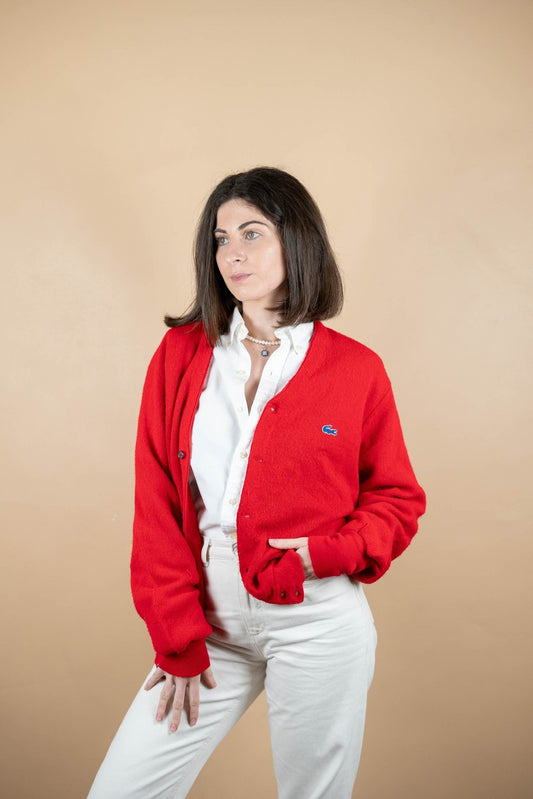 Pull Lacoste Vintage ref: 1679 - ROUGE - M - amifrip - Friperie en ligne et vêtements vintage