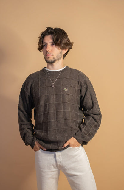 Pull Marron Lacoste Homme 857 - MARRON - L - amifrip - Friperie en ligne et vêtements vintage