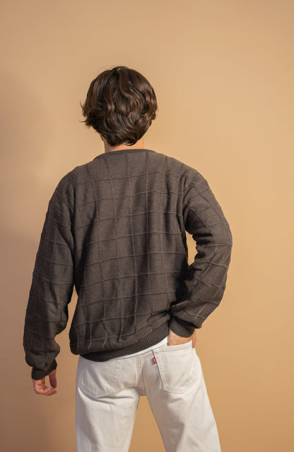 Pull Marron Lacoste Homme 857 - MARRON - L - amifrip - Friperie en ligne et vêtements vintage