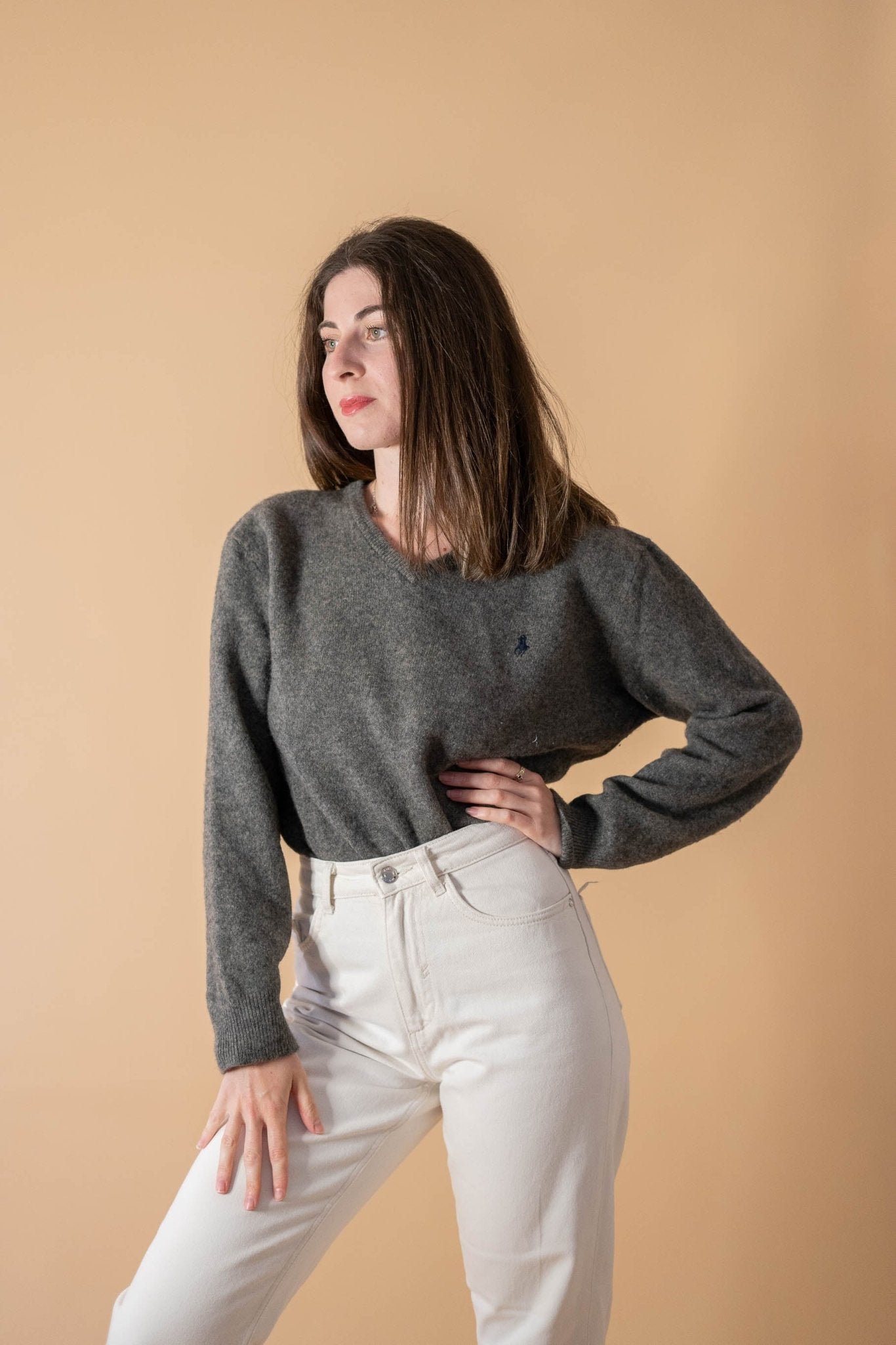 Pull Ralph Lauren Femme 336 - GRIS - M - amifrip - Friperie en ligne et vêtements vintage