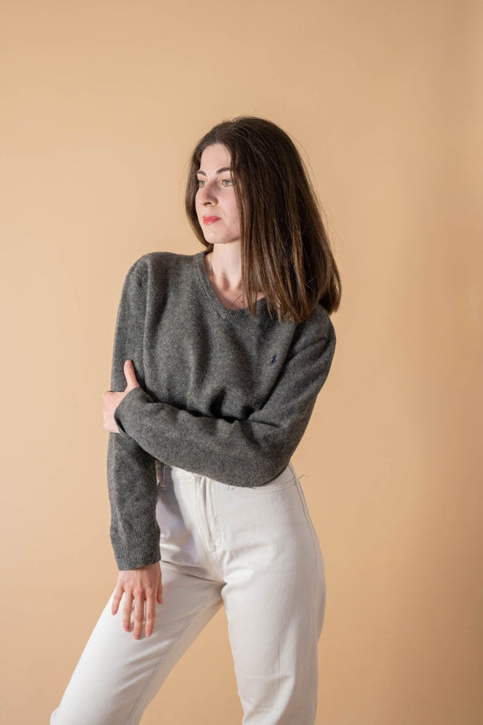Pull Ralph Lauren Femme 336 - GRIS - M - amifrip - Friperie en ligne et vêtements vintage
