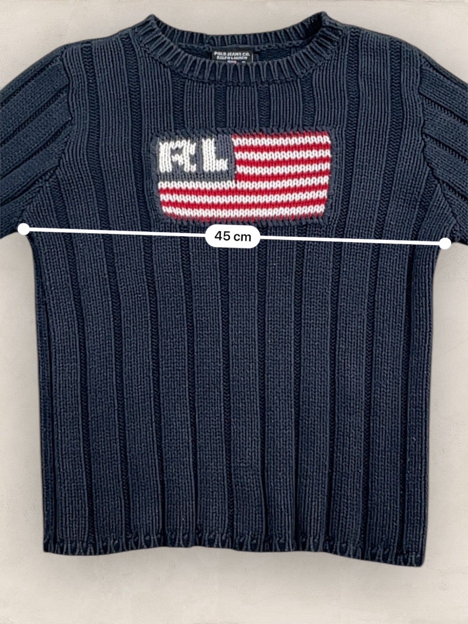 Pull Ralph Lauren Flag/Drapeau américain ref: 2581 - NOIR - M - amifrip - Friperie en ligne et vêtements vintage