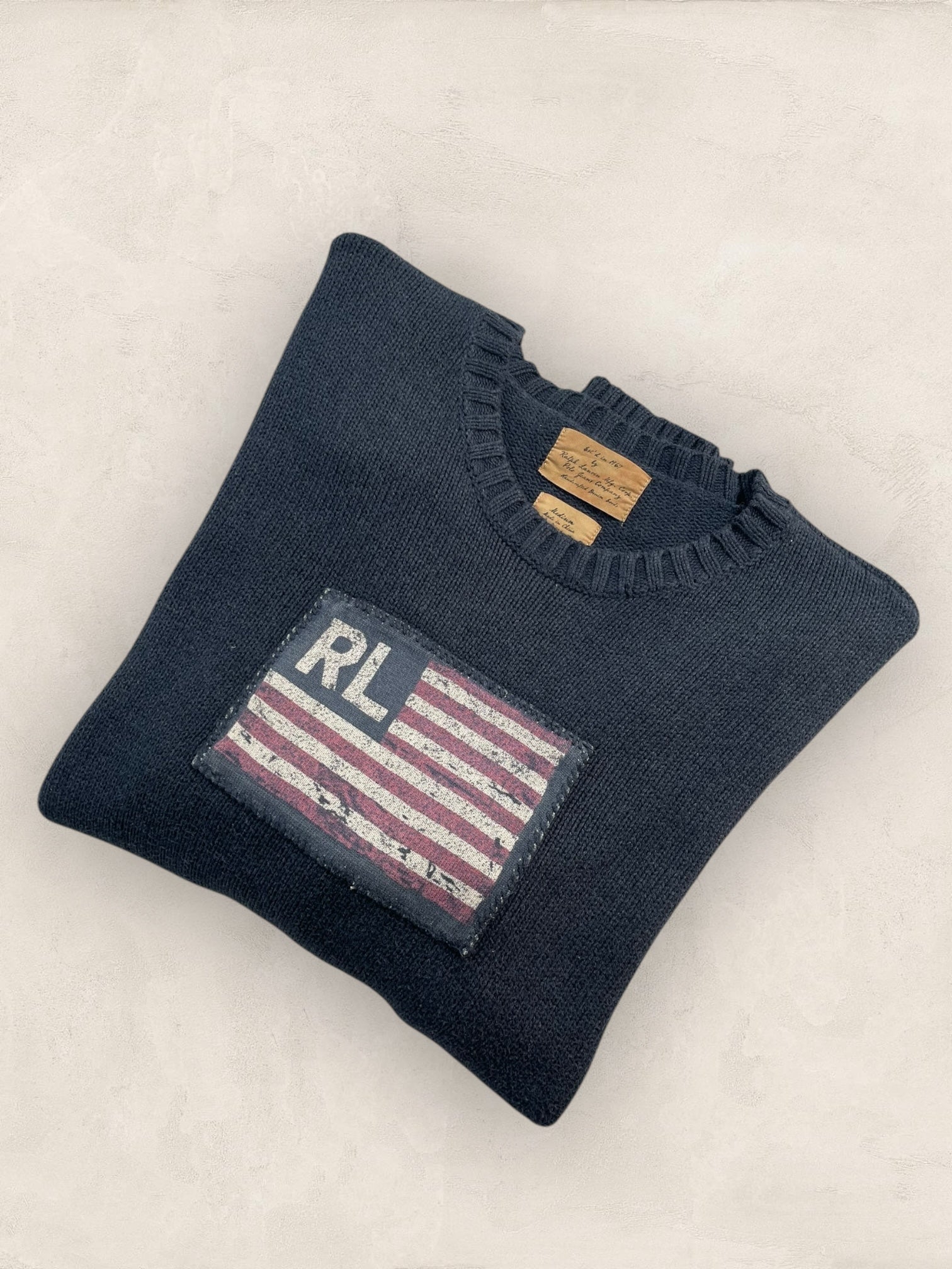 Pull Ralph Lauren Flag/Drapeau américain ref: 2583 - NOIR - M - amifrip - Friperie en ligne et vêtements vintage