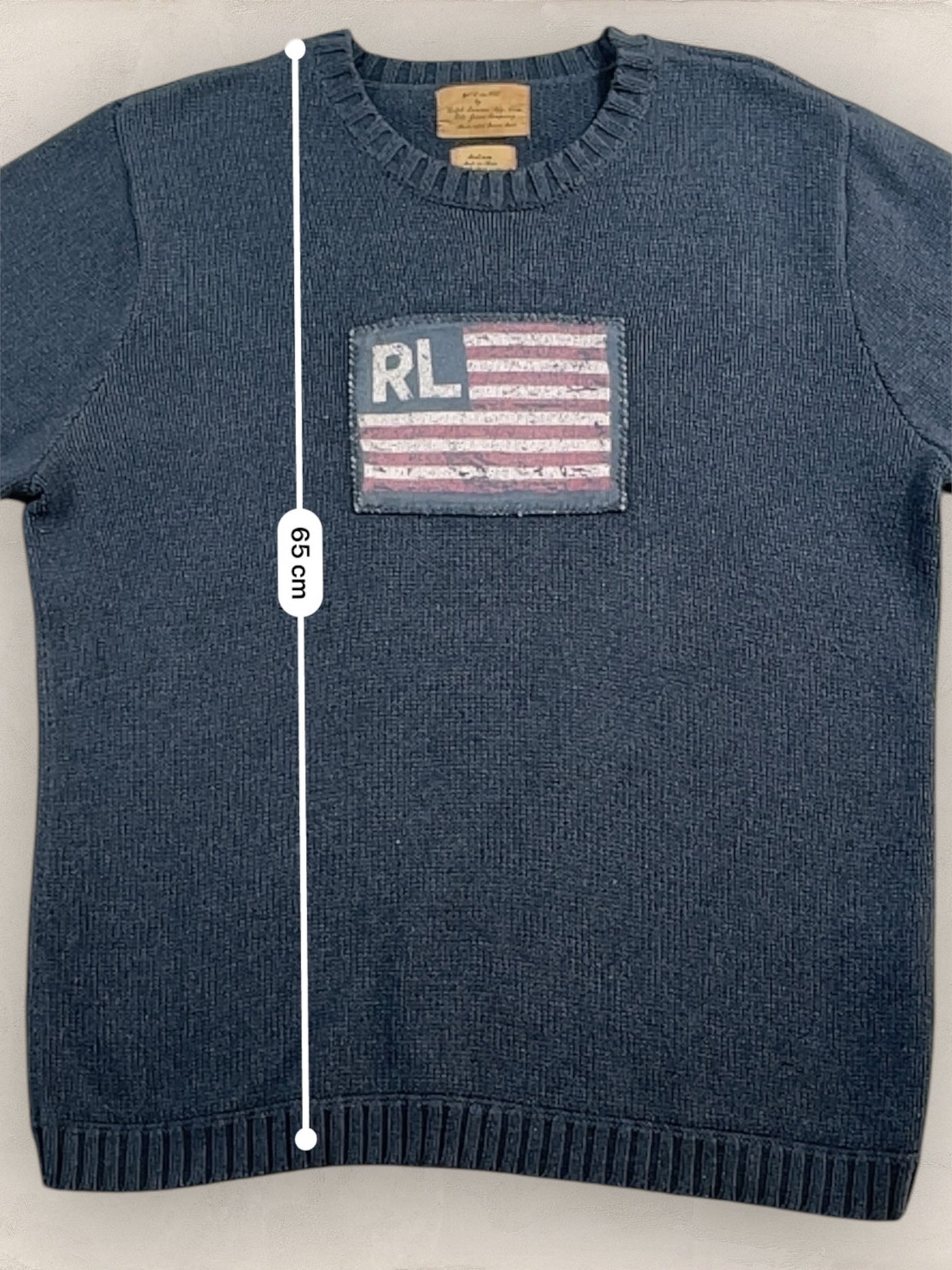 Pull Ralph Lauren Flag/Drapeau américain ref: 2583 - NOIR - M - amifrip - Friperie en ligne et vêtements vintage