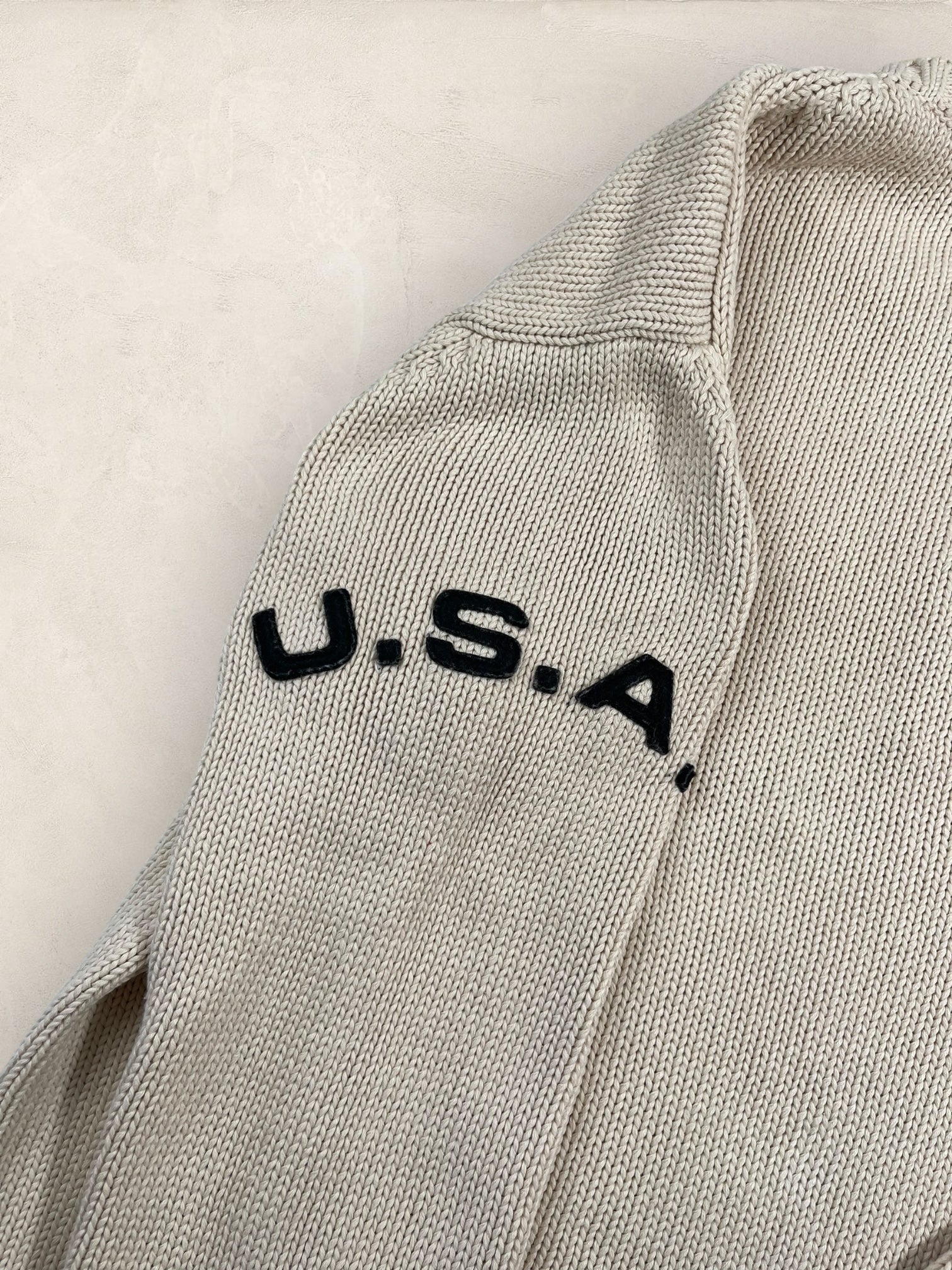 Pull Ralph Lauren Flag/Drapeau américain ref: 2603 - CREME - L - amifrip - Friperie en ligne et vêtements vintage