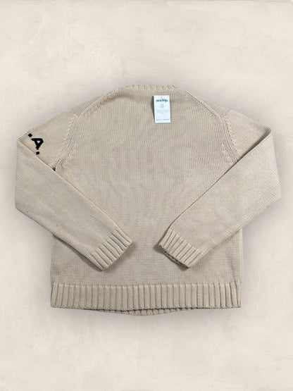 Pull Ralph Lauren Flag/Drapeau américain ref: 2603 - CREME - L - amifrip - Friperie en ligne et vêtements vintage