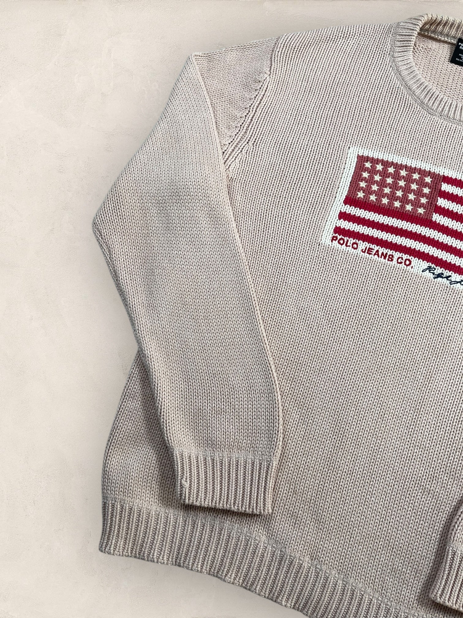 Pull Ralph Lauren Flag/Drapeau américain ref: 2605 - ROSE - 2XL - amifrip - Friperie en ligne et vêtements vintage