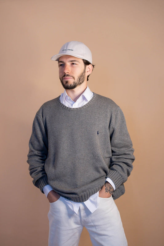 Pull Ralph Lauren Homme 414 - GRIS - XL - amifrip - Friperie en ligne et vêtements vintage