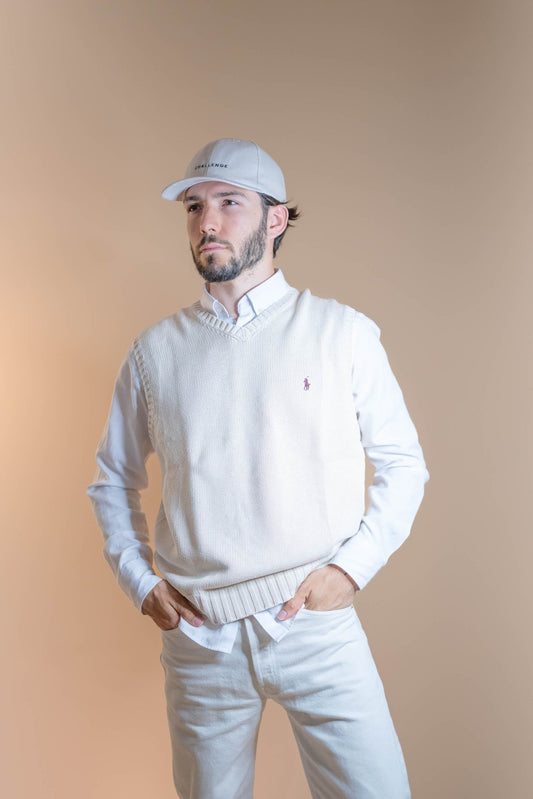 Pull Sans Manche Ralph Lauren Homme 454 - BEIGE - M - amifrip - Friperie en ligne et vêtements vintage
