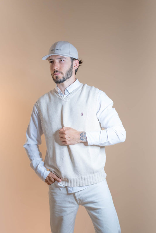 Pull Sans Manche Ralph Lauren Homme 454 - BEIGE - M - amifrip - Friperie en ligne et vêtements vintage