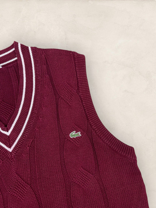 Pull Sans Manches Homme Lacoste Bordeaux L Ref:3705 - Bordeaux - L - amifrip