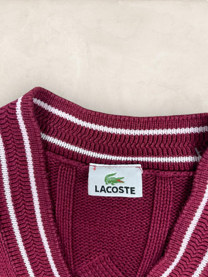 Pull Sans Manches Homme Lacoste Bordeaux L Ref:3705 - Bordeaux - L - amifrip