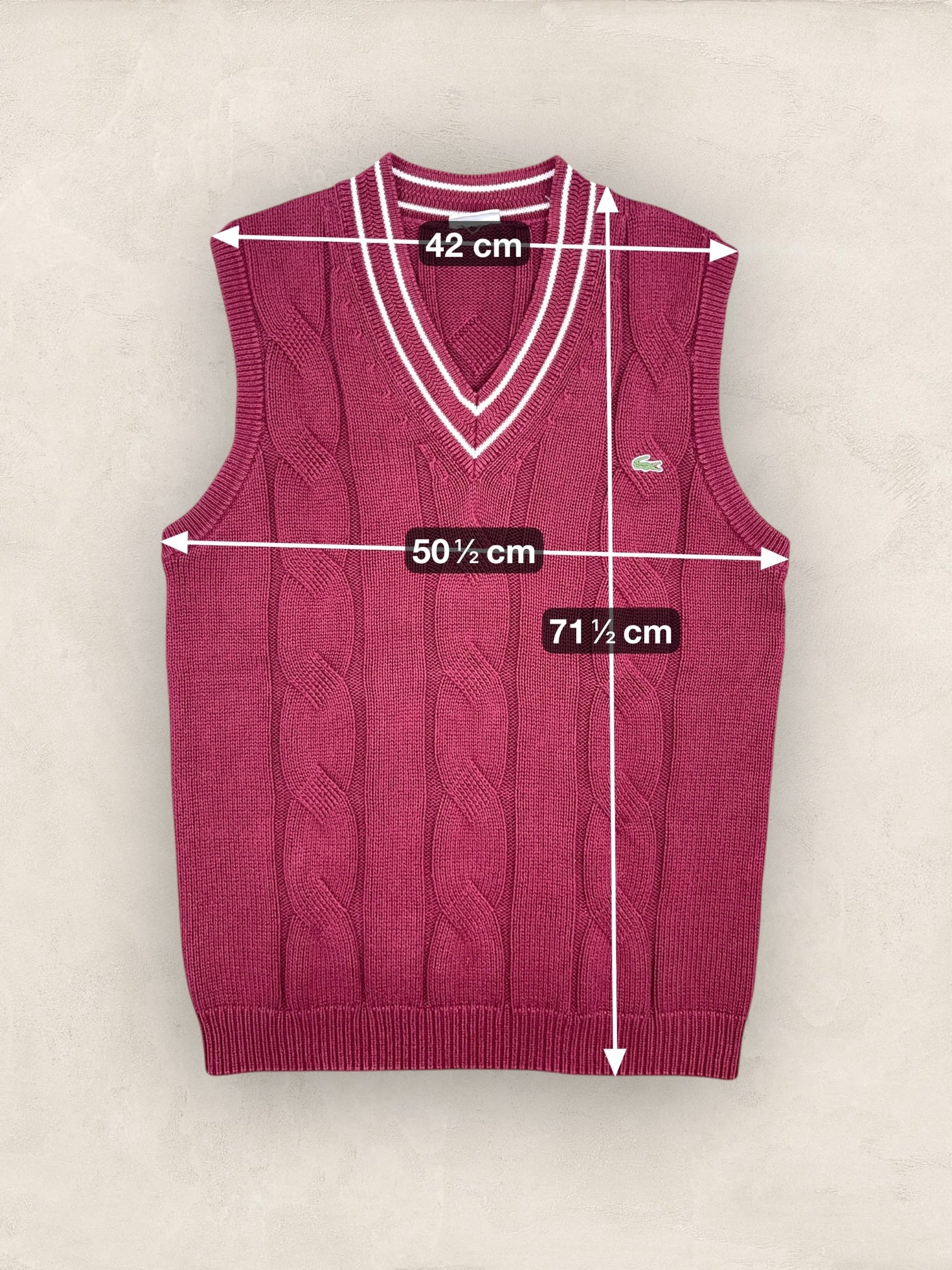 Pull Sans Manches Homme Lacoste Bordeaux L Ref:3705 - Bordeaux - L - amifrip