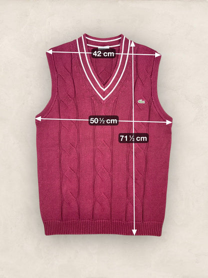 Pull Sans Manches Homme Lacoste Bordeaux L Ref:3705 - Bordeaux - L - amifrip