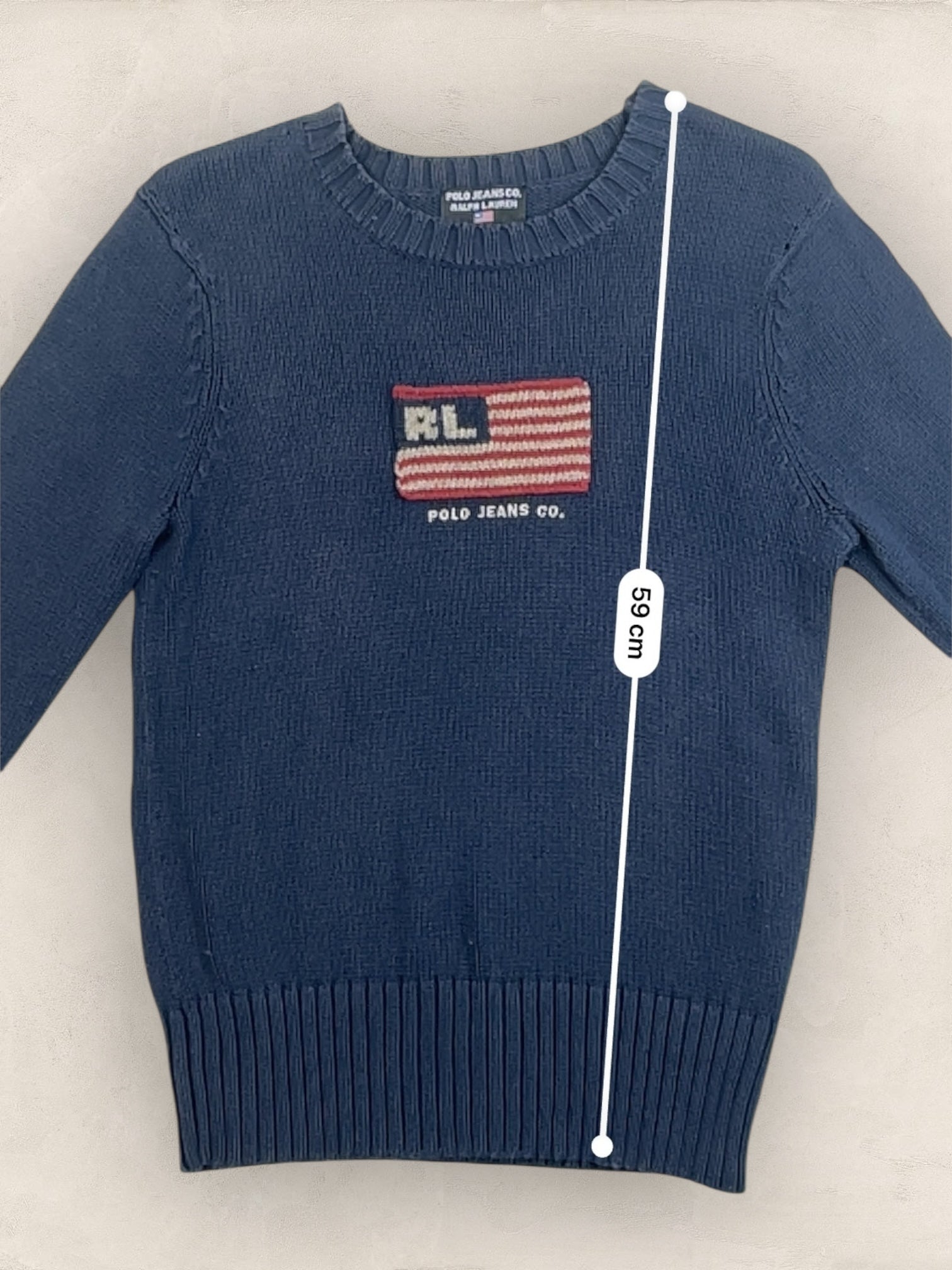 Pull sweat à capuche, Ralph Lauren Flag Drapeau USA, Crème L Femme (2585) - BLEU MARINE - S - amifrip