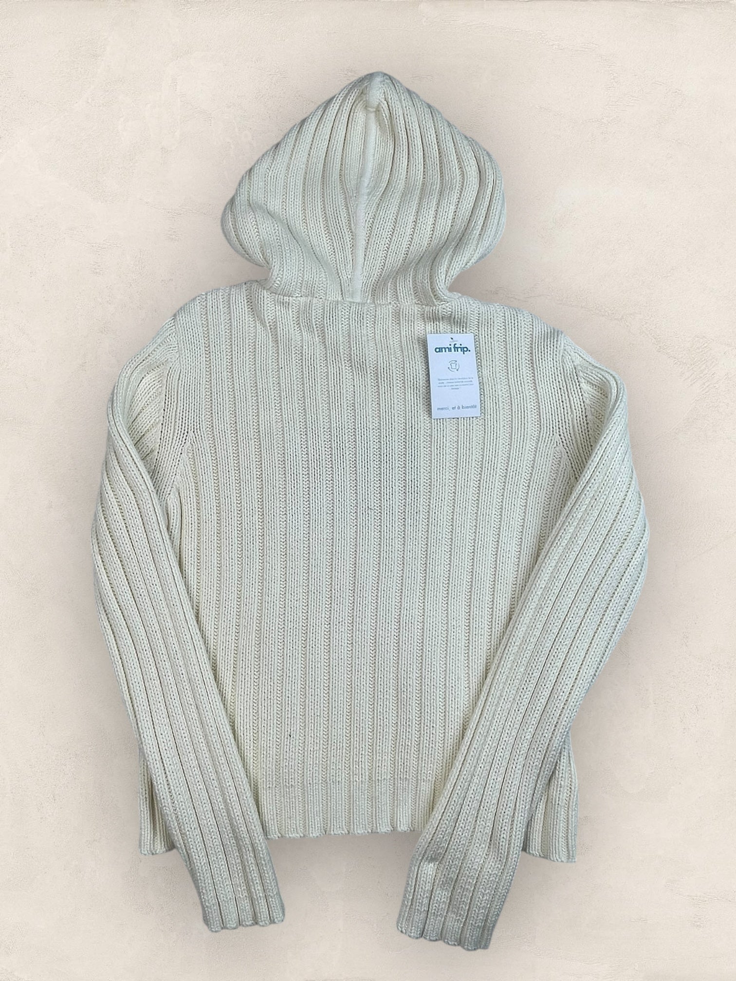 Pull sweat à capuche, Ralph Lauren Flag Drapeau USA, Crème L Femme (2591) - CREME - L - amifrip