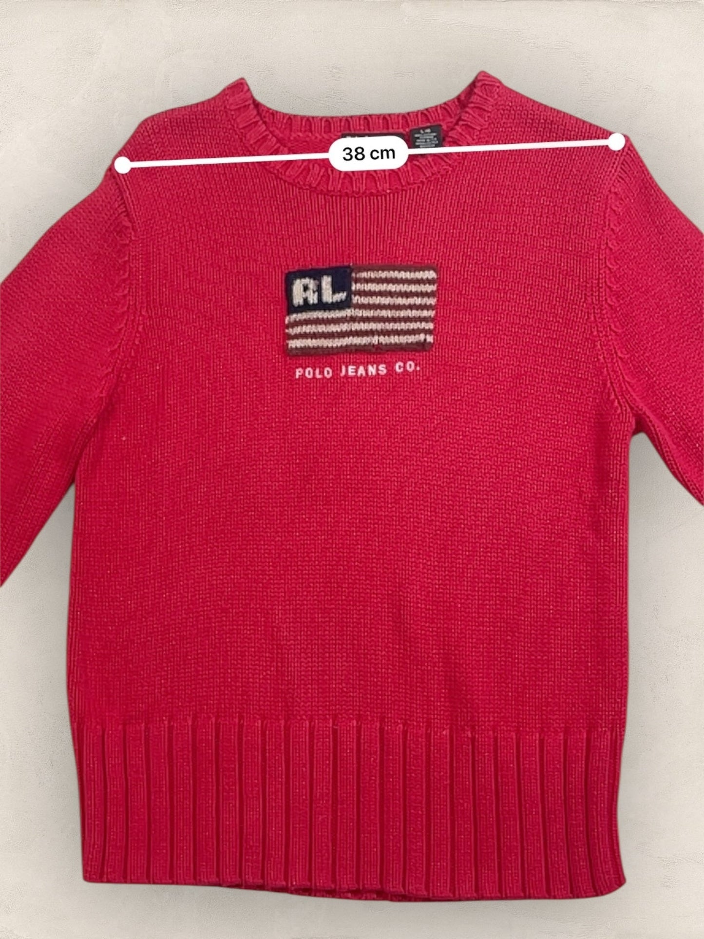 Pull sweat à capuche, Ralph Lauren Flag Drapeau USA, Rouge L Femme (2601) - ROUGE - L - amifrip