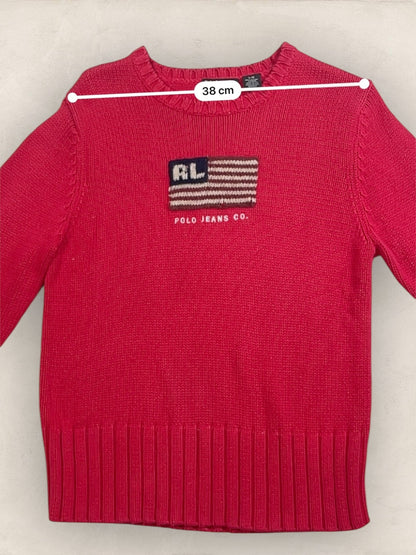 Pull sweat à capuche, Ralph Lauren Flag Drapeau USA, Rouge L Femme (2601) - ROUGE - L - amifrip