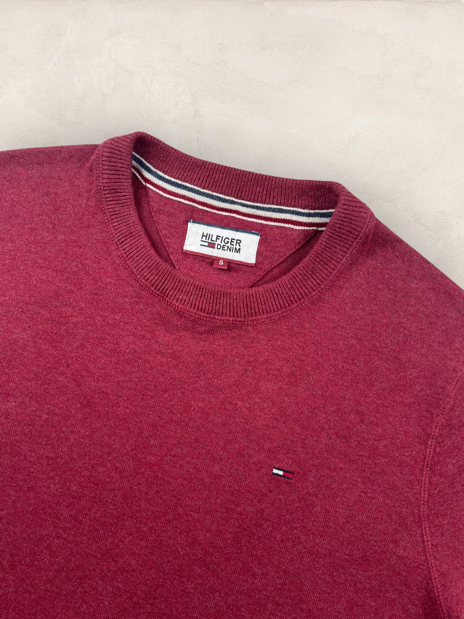 Pull Tommy Hilfiger Bordeaux S Homme Ref : 8 - Bordeaux - S - amifrip - Friperie en ligne et vêtements vintage