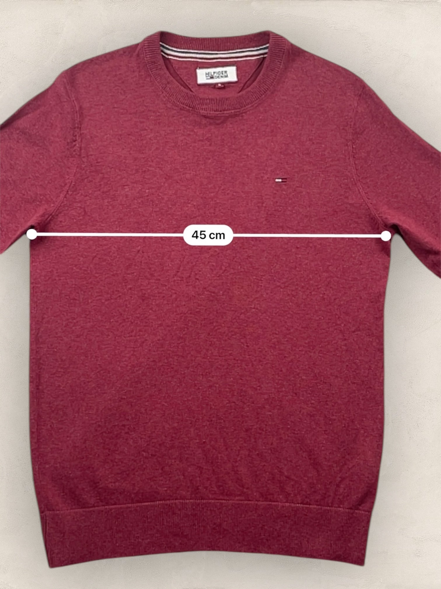Pull Tommy Hilfiger Bordeaux S Homme Ref : 8 - Bordeaux - S - amifrip - Friperie en ligne et vêtements vintage
