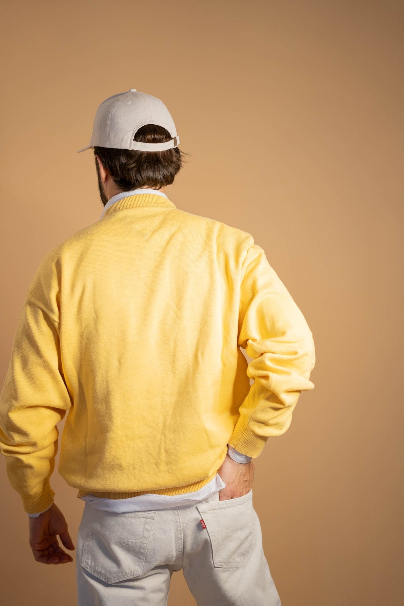 Pull Tommy Hilfiger Homme - JAUNE - L - amifrip - Friperie en ligne et vêtements vintage