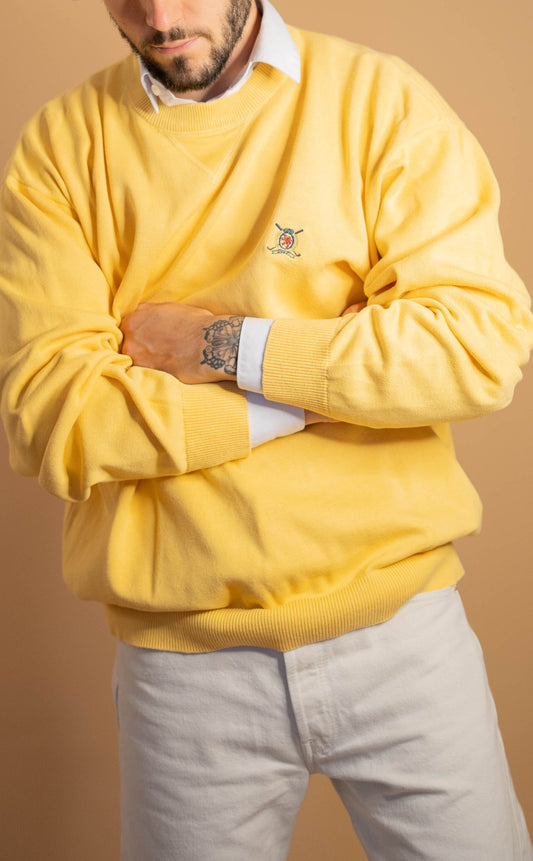 Pull Tommy Hilfiger Homme - JAUNE - L - amifrip - Friperie en ligne et vêtements vintage