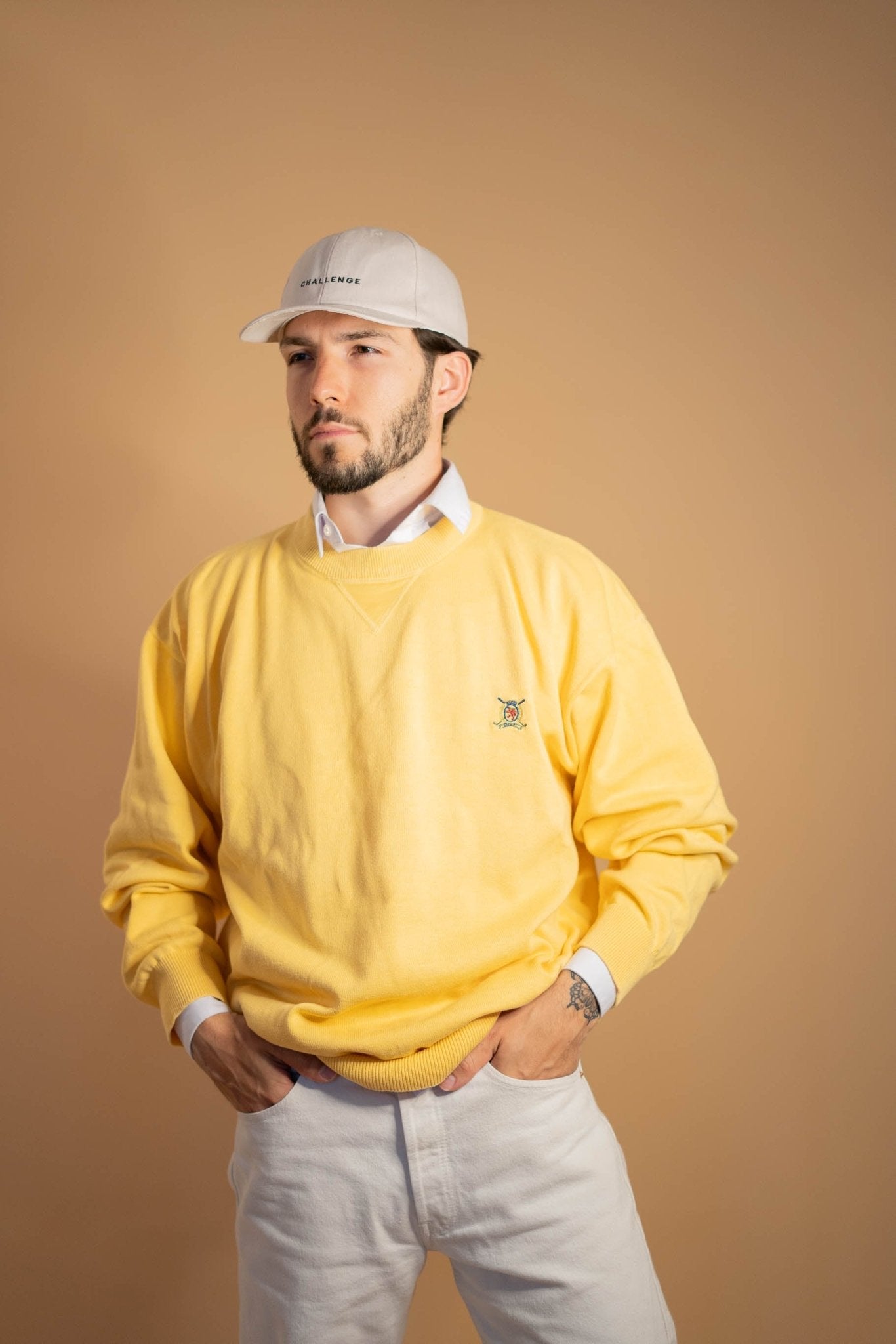 Pull Tommy Hilfiger Homme - JAUNE - L - amifrip - Friperie en ligne et vêtements vintage