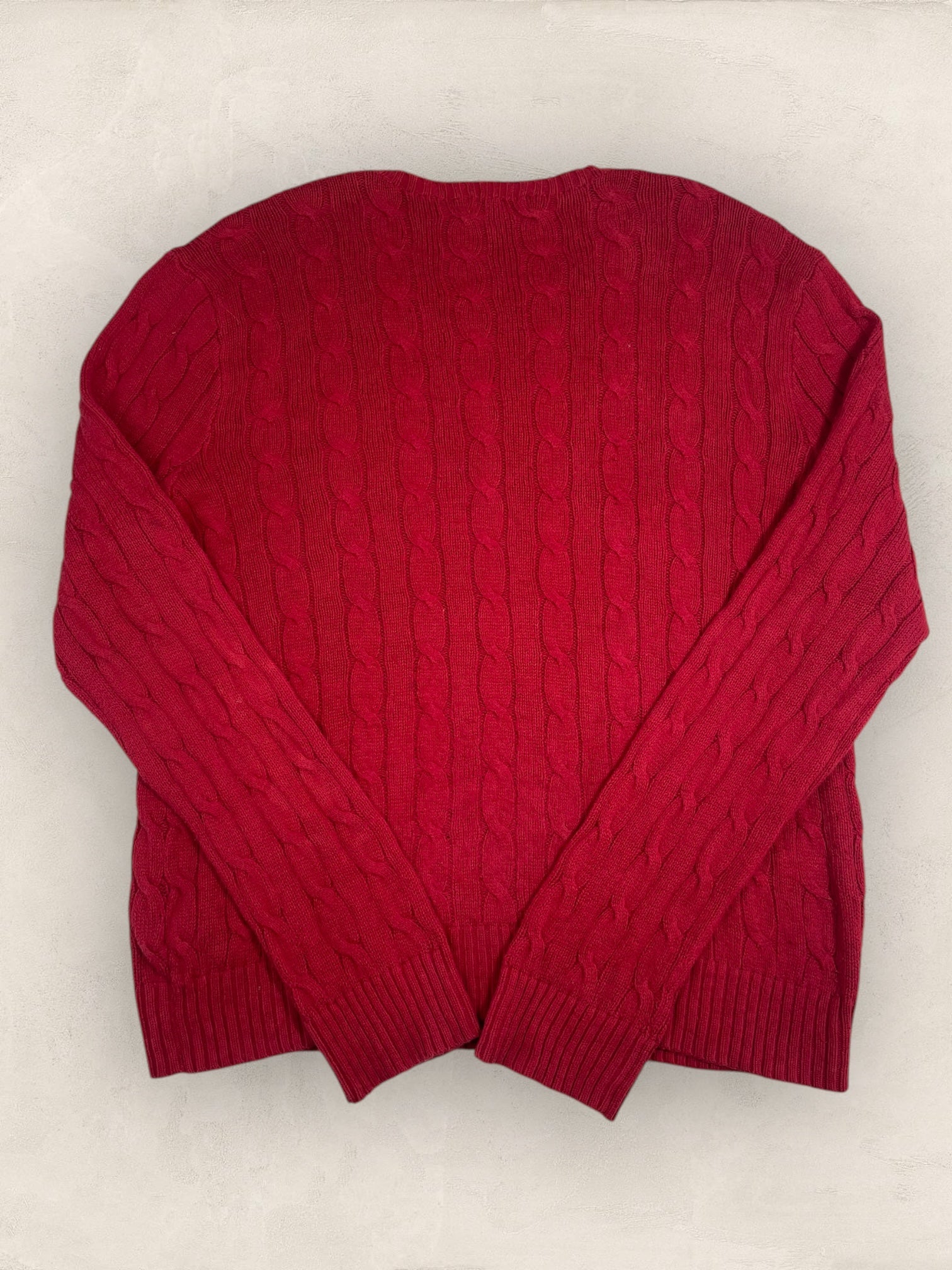 Pull Torsadé Ralph Lauren Homme #1861 - Rouge - L - amifrip - Friperie en ligne et vêtements vintage