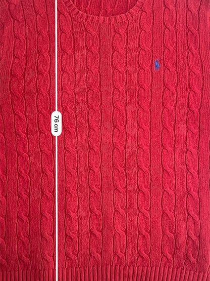 Pull Torsadé Ralph Lauren Homme #1861 - Rouge - L - amifrip - Friperie en ligne et vêtements vintage