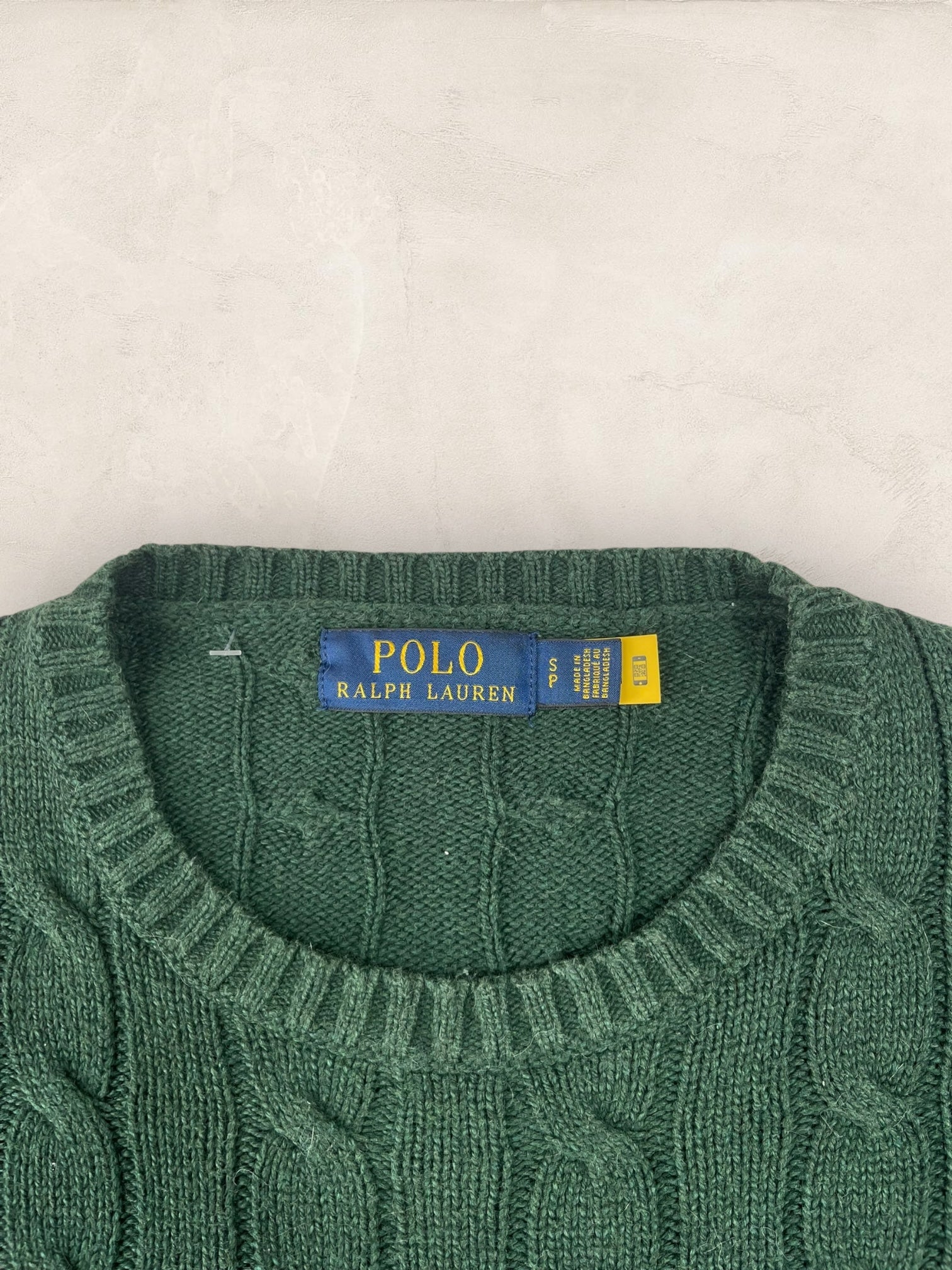 Pull Torsadé Ralph Lauren Vert S Homme Ref : 1582 - Vert - S - amifrip - Friperie en ligne et vêtements vintage