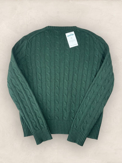 Pull Torsadé Ralph Lauren Vert S Homme Ref : 1582 - Vert - S - amifrip - Friperie en ligne et vêtements vintage