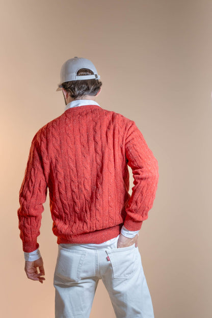 Pull Torsadée Gant Homme 852 - ROUGE - M - amifrip - Friperie en ligne et vêtements vintage