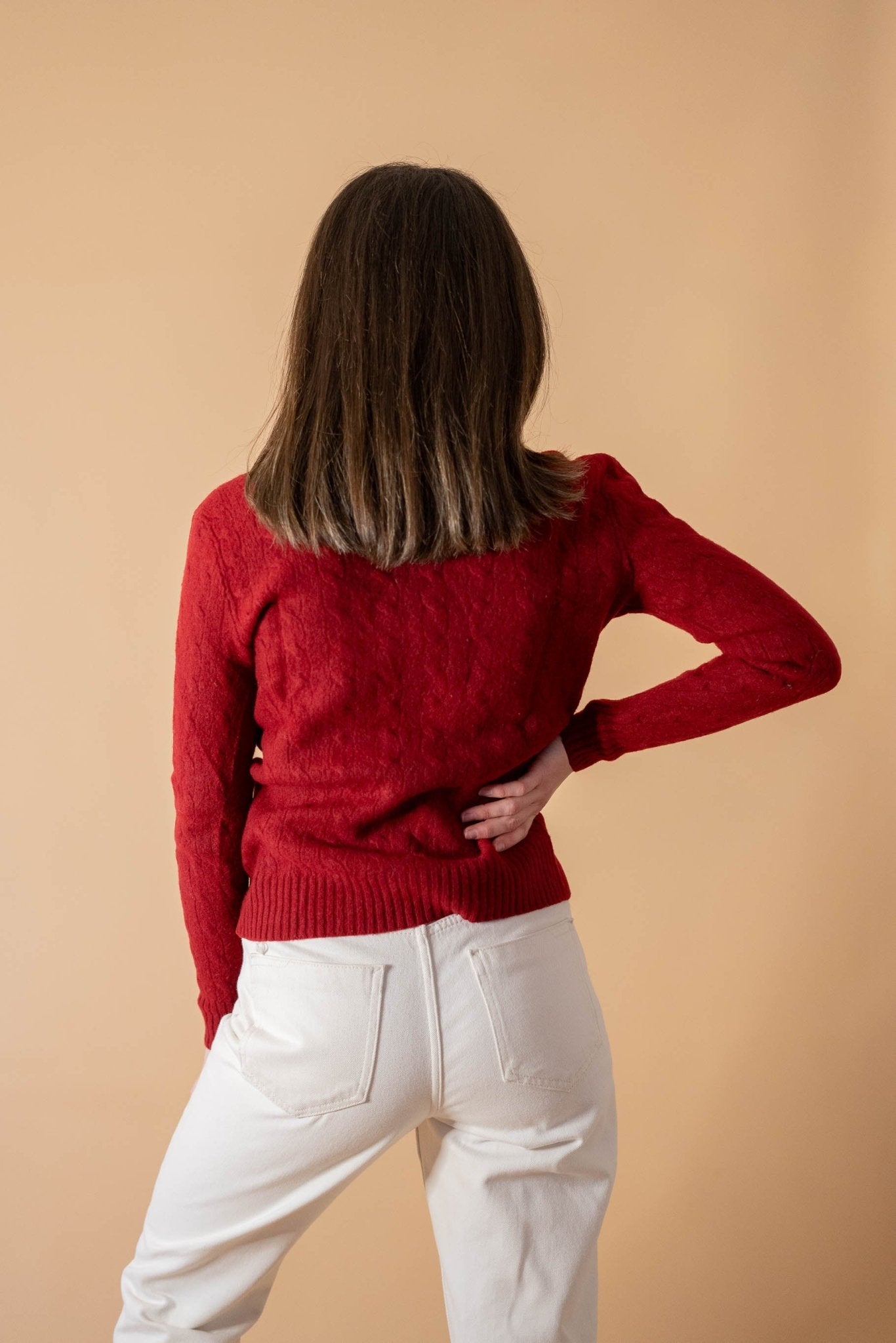 Pull Torsadée Ralph Lauren Femme 428 - ROUGE - 2XS - amifrip - Friperie en ligne et vêtements vintage