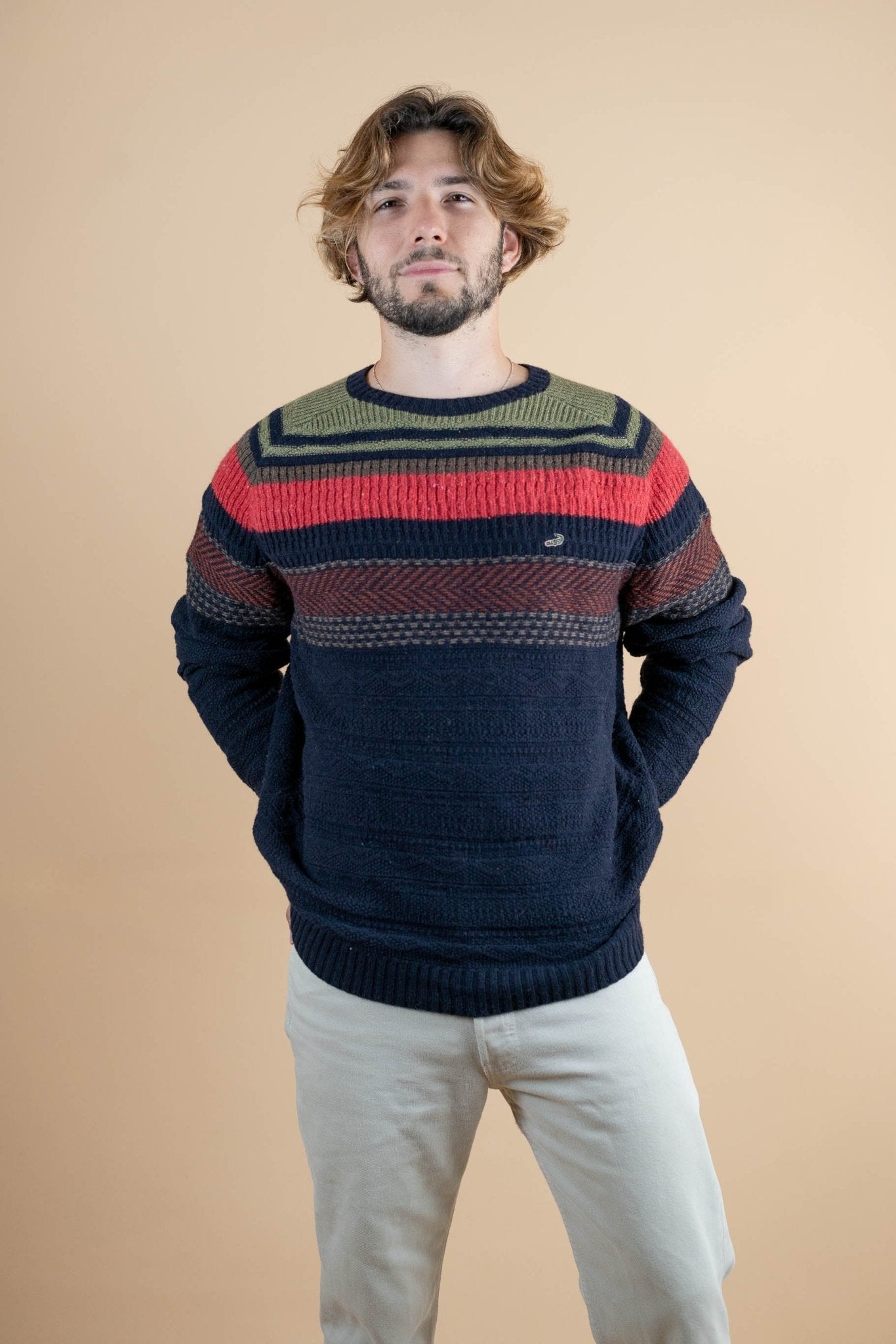 Pull Vintage Crocodile ref: 125 - MULTICOLORE - XL - amifrip - Friperie en ligne et vêtements vintage
