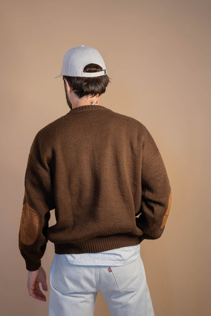 Pull Vintage Homme 562 - MARRON - L - amifrip - Friperie en ligne et vêtements vintage
