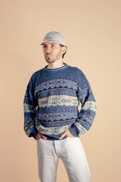 Pull Vintage Homme 850 - BLEU - M - amifrip - Friperie en ligne et vêtements vintage