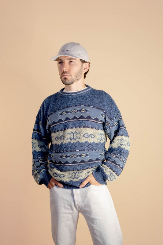 Pull Vintage Homme 850 - BLEU - M - amifrip - Friperie en ligne et vêtements vintage