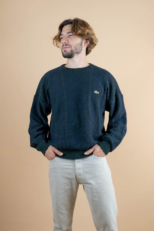 Pull Vintage Lacoste ref: 1236 - BLEU/VERT - L - amifrip - Friperie en ligne et vêtements vintage