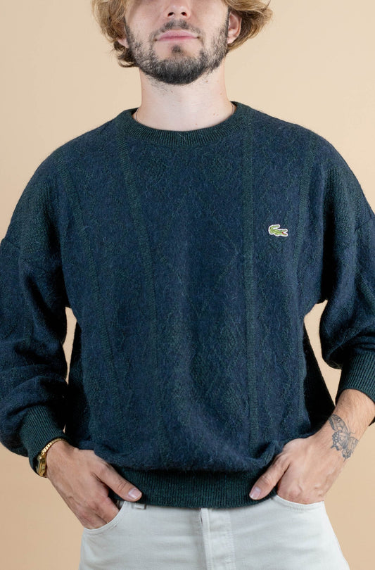 Pull Vintage Lacoste ref: 1236 - BLEU/VERT - L - amifrip - Friperie en ligne et vêtements vintage