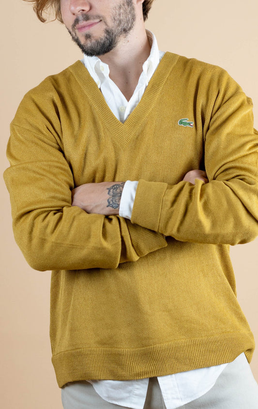 Pull Vintage Lacoste ref: 1238 - MOUTARDE - XL - amifrip - Friperie en ligne et vêtements vintage