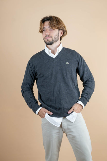 Pull Vintage Lacoste ref: 1239 - GRIS - L - amifrip - Friperie en ligne et vêtements vintage